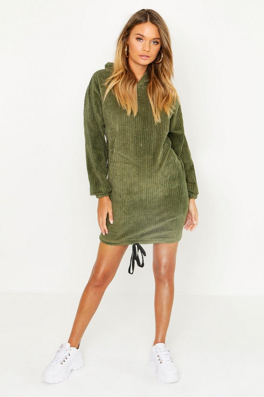 Oversized Chunky Cord Hooded Dress image number 1