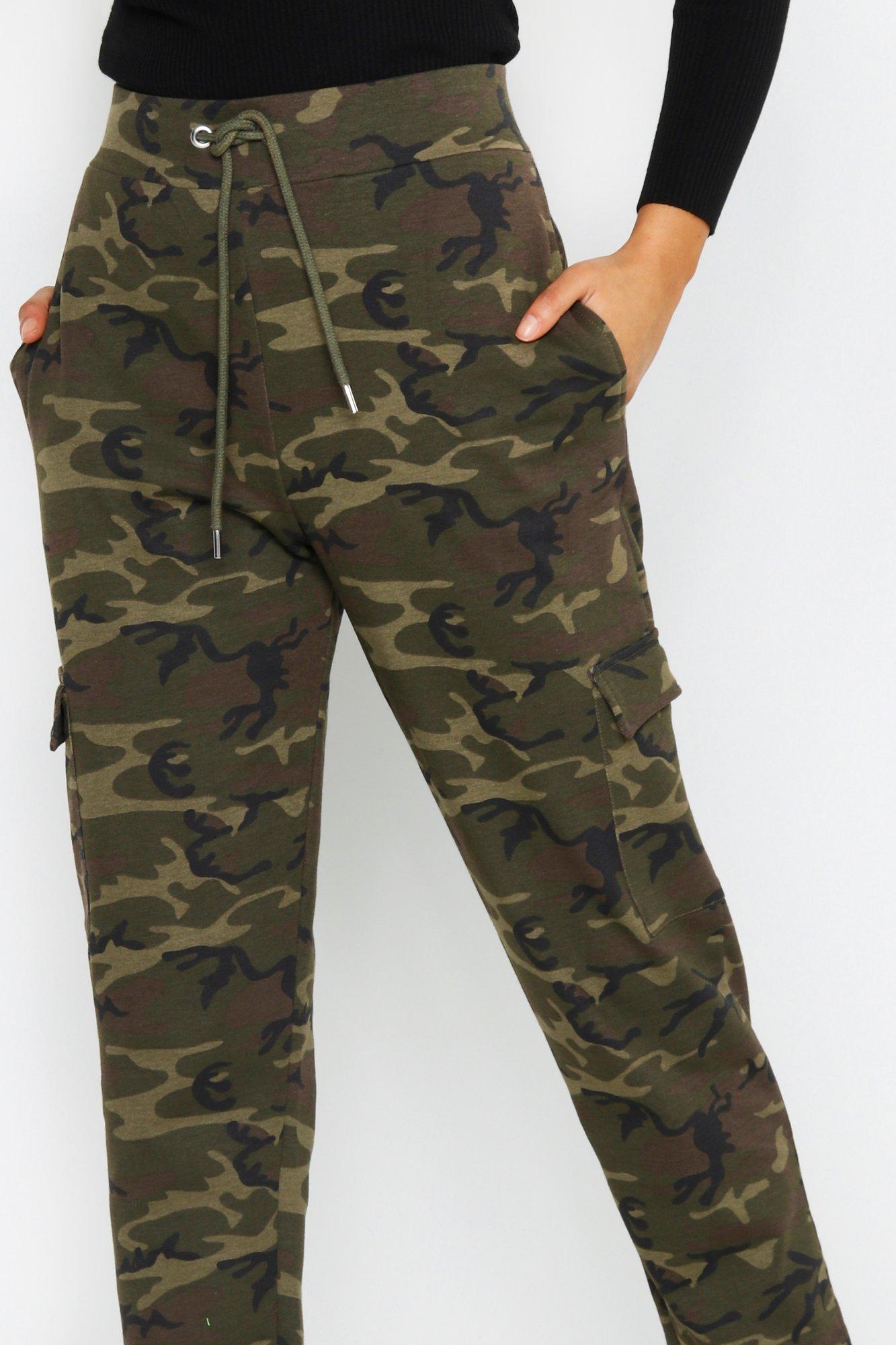 high waist camo joggers