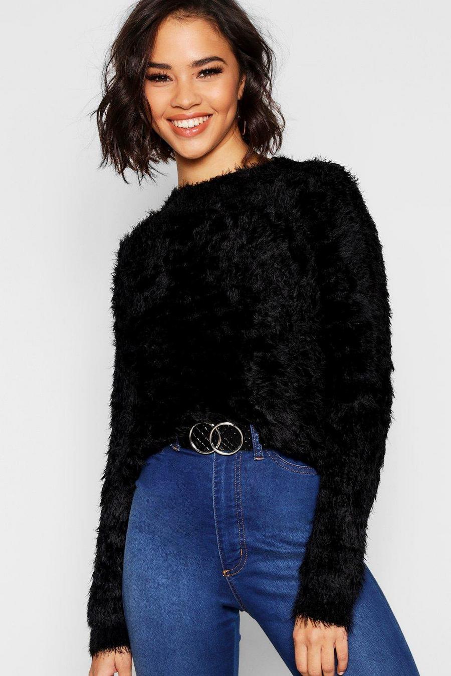Feather Knit Fluffy Jumper image number 1