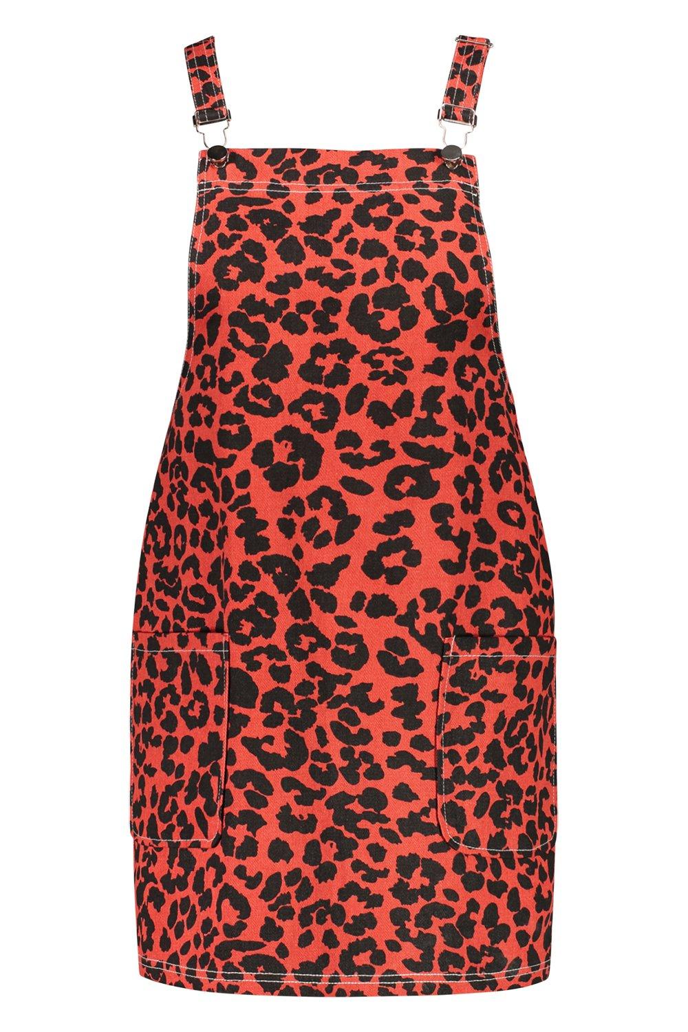 Leopard best sale dungaree dress