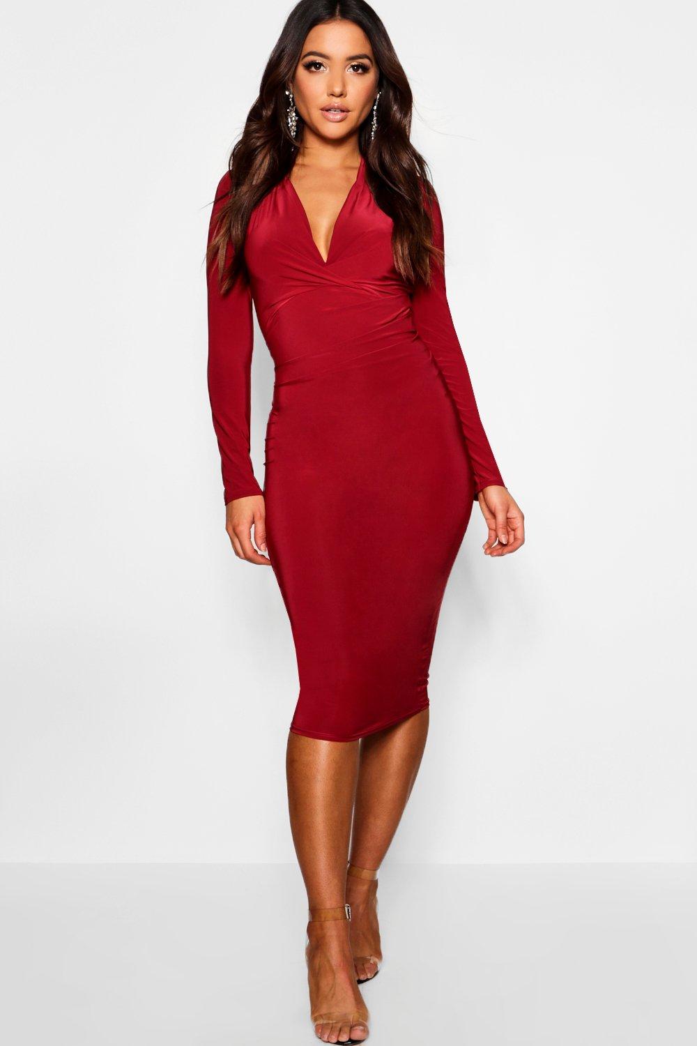 long sleeve midi dresses