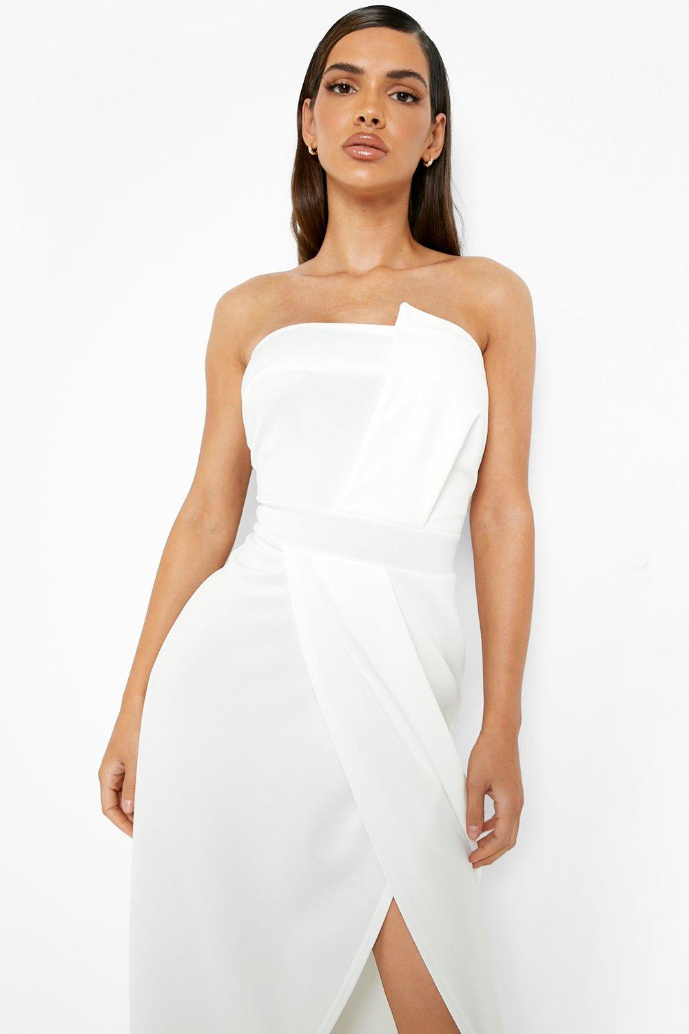 bandeau white dress