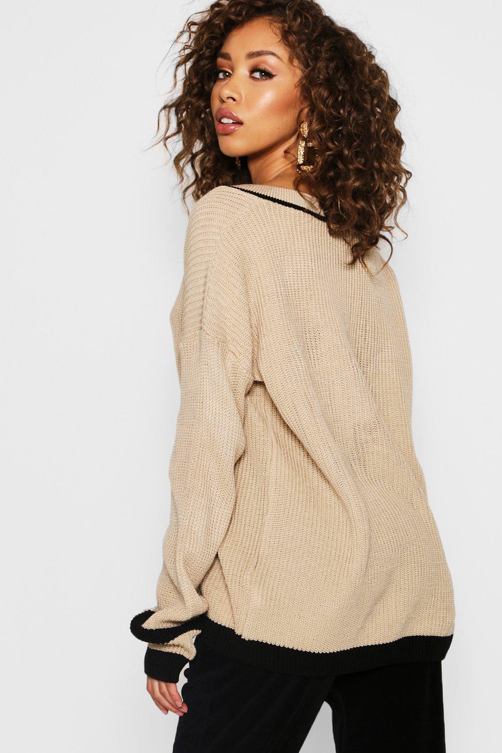 Pull col best sale v plongeant femme