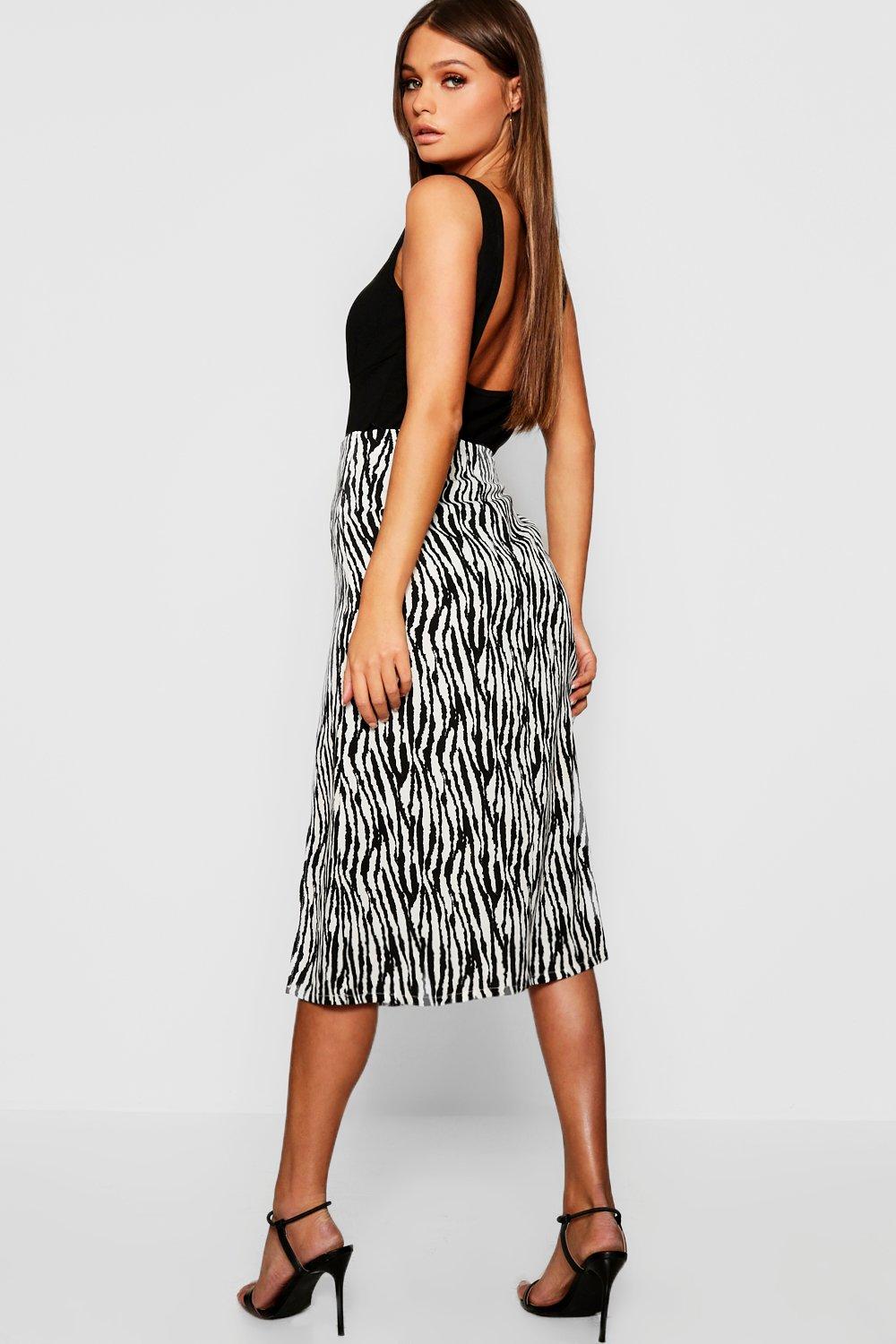 Zebra hotsell split skirt