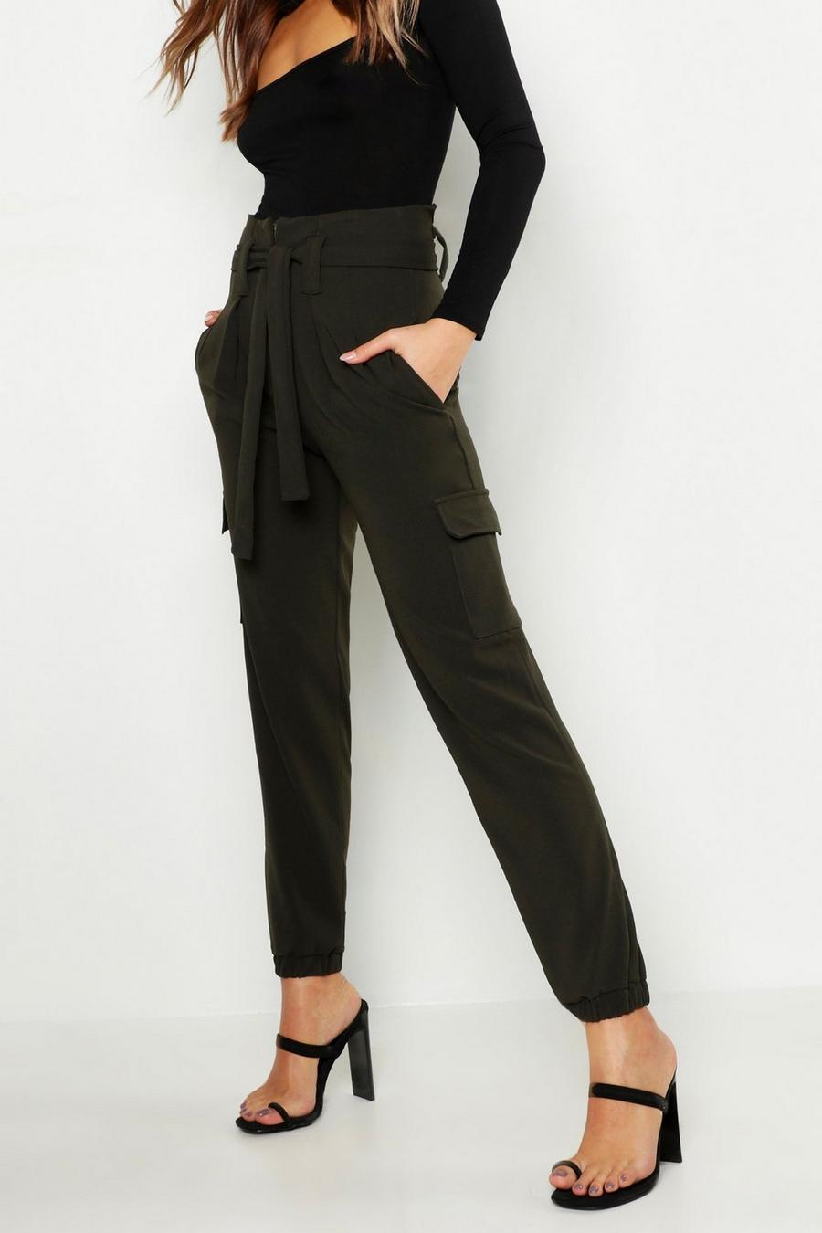 Tie Waist Cargo Pocket Trousers image number 1