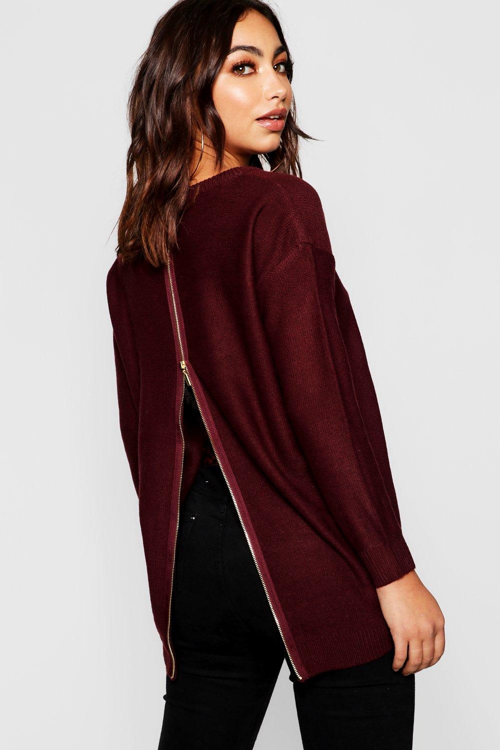 Zip Back Knitted Sweater