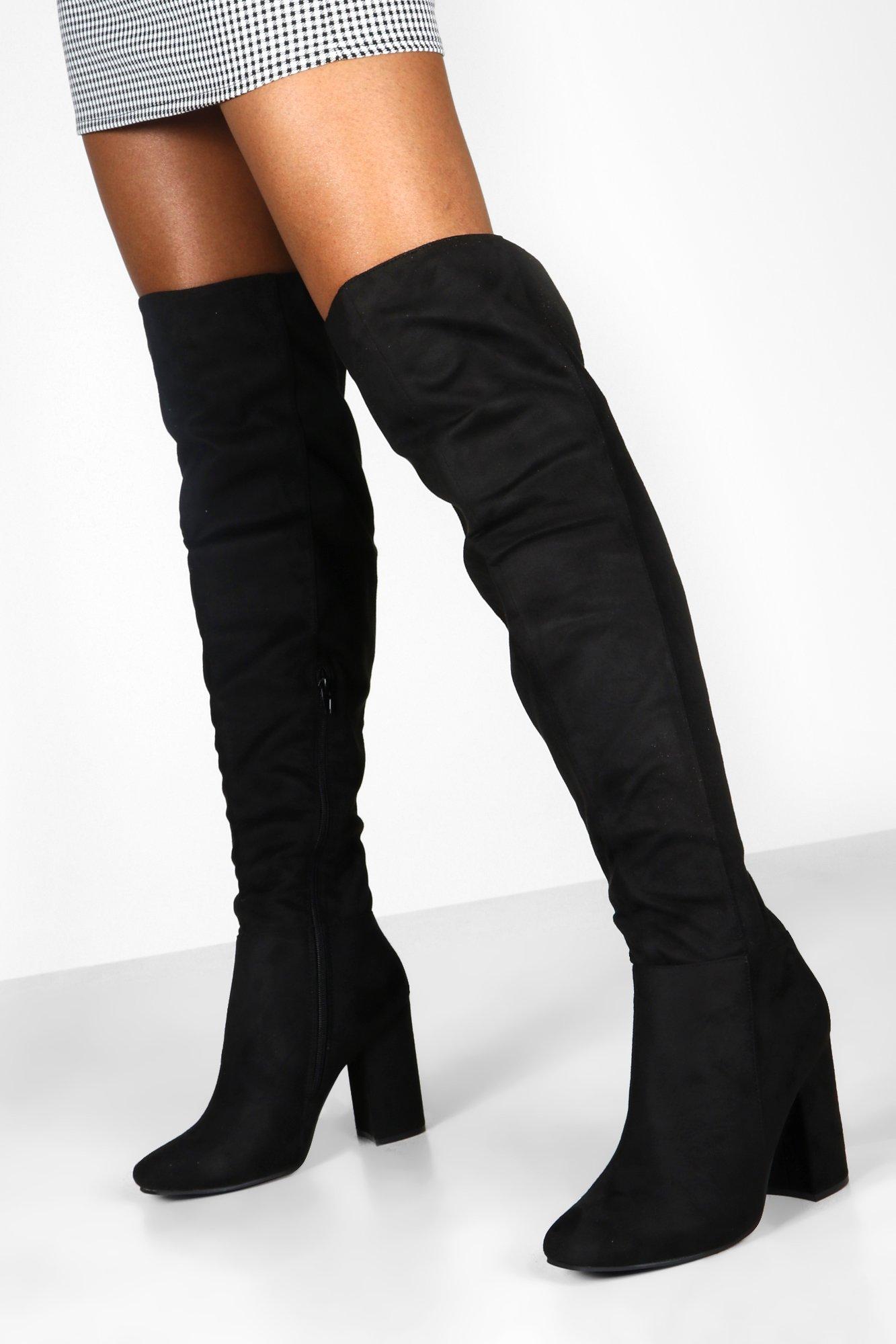 over the knee boots heels uk