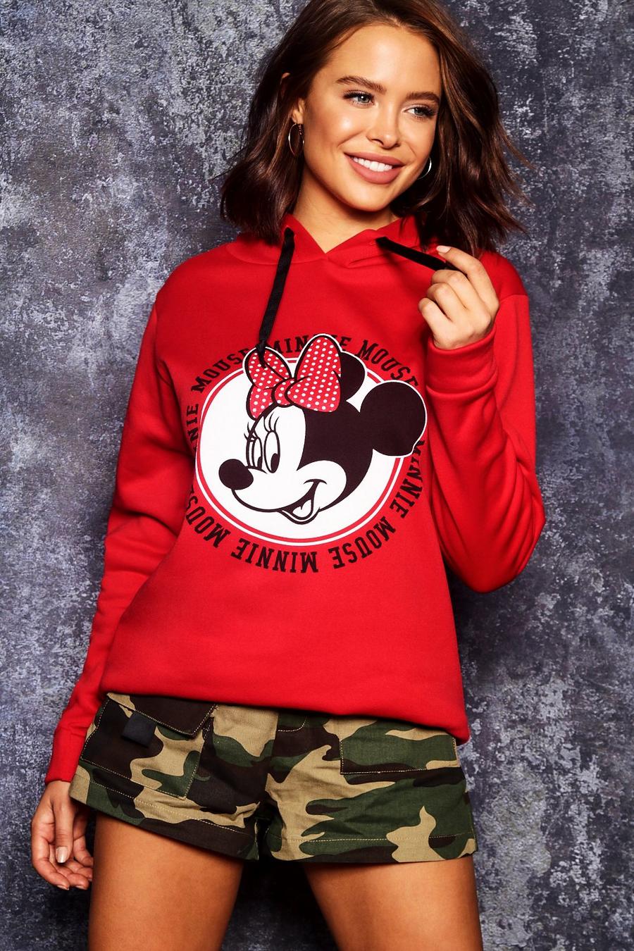 Red Disney Minnie Mouse Graphic Hoodie image number 1