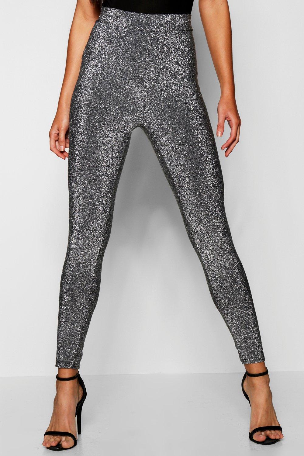 Metallic high rise clearance leggings