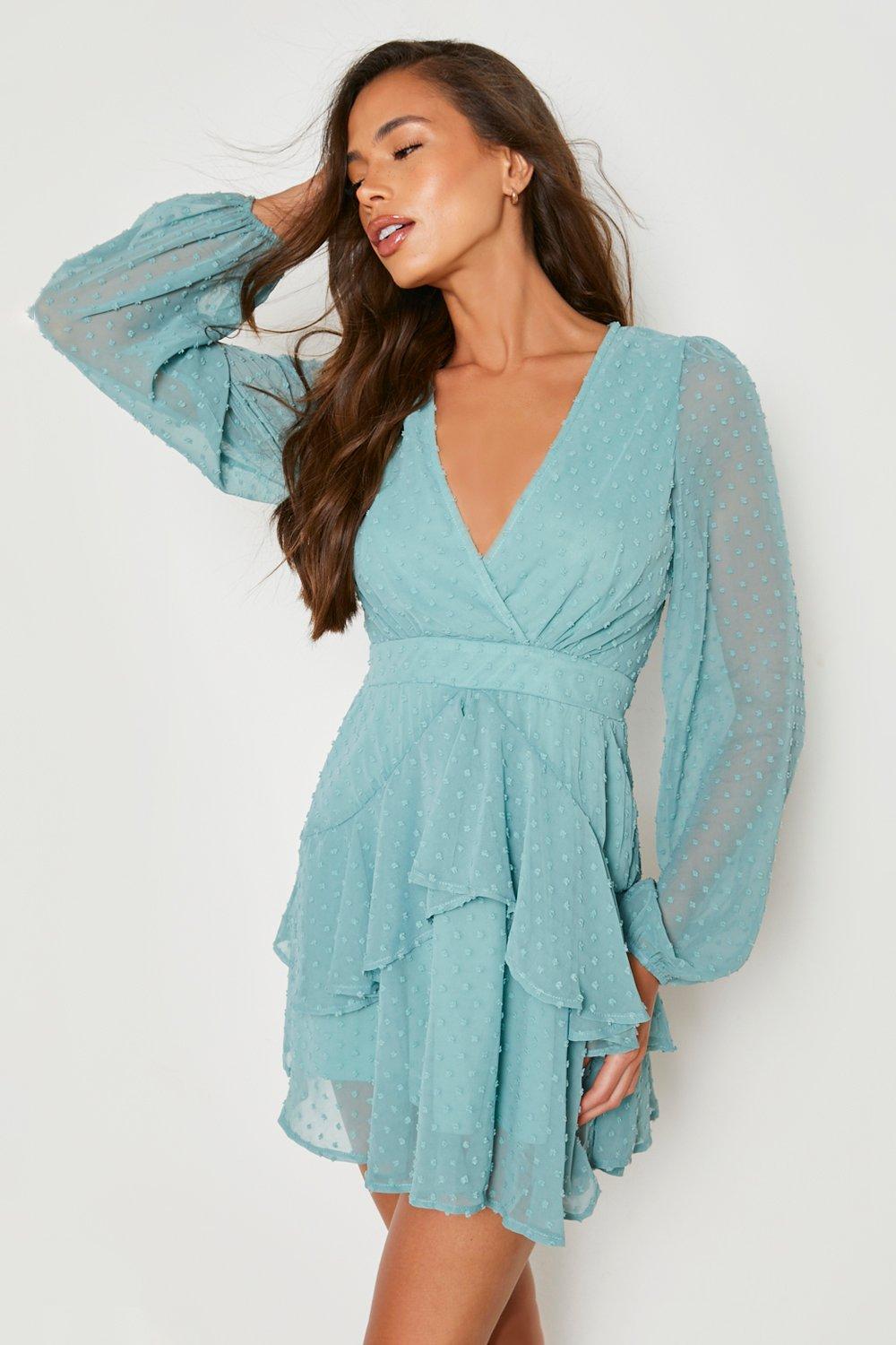 Boohoo hot sale sage dress