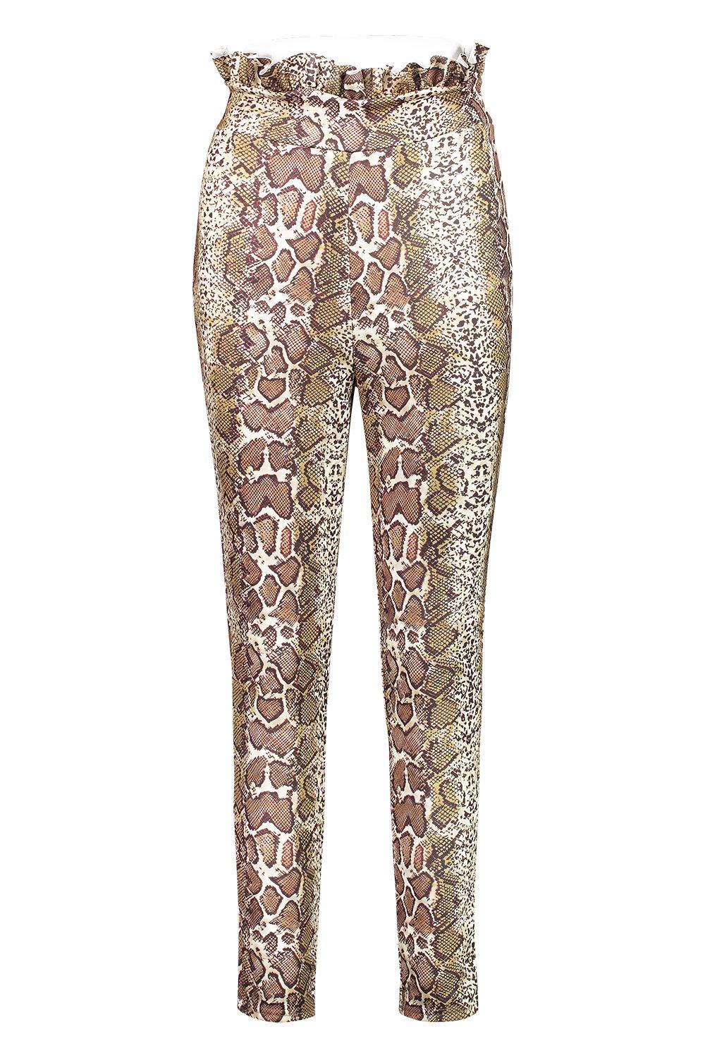 high waisted snake print pants