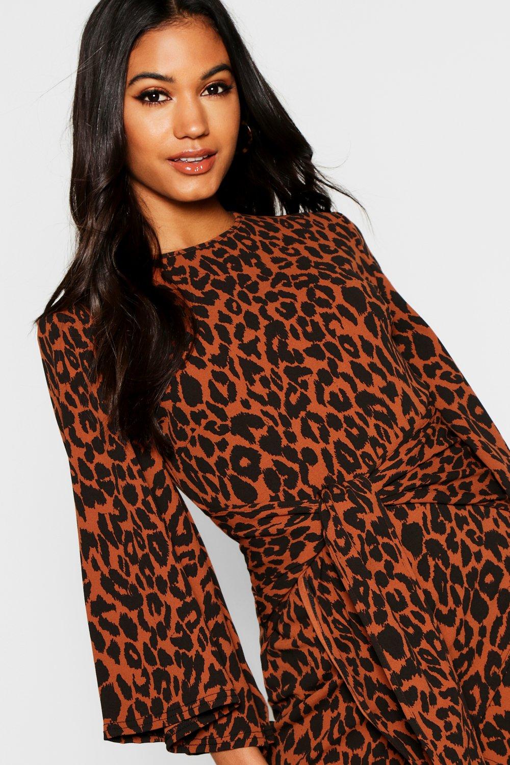 Leopard print kimono clearance dress