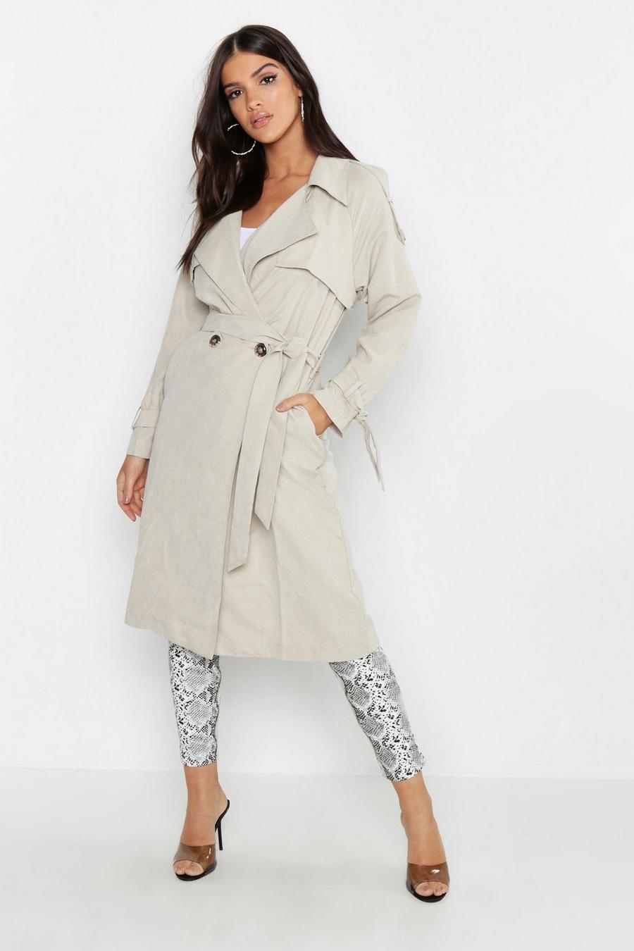 Suedette Belted Trench image number 1