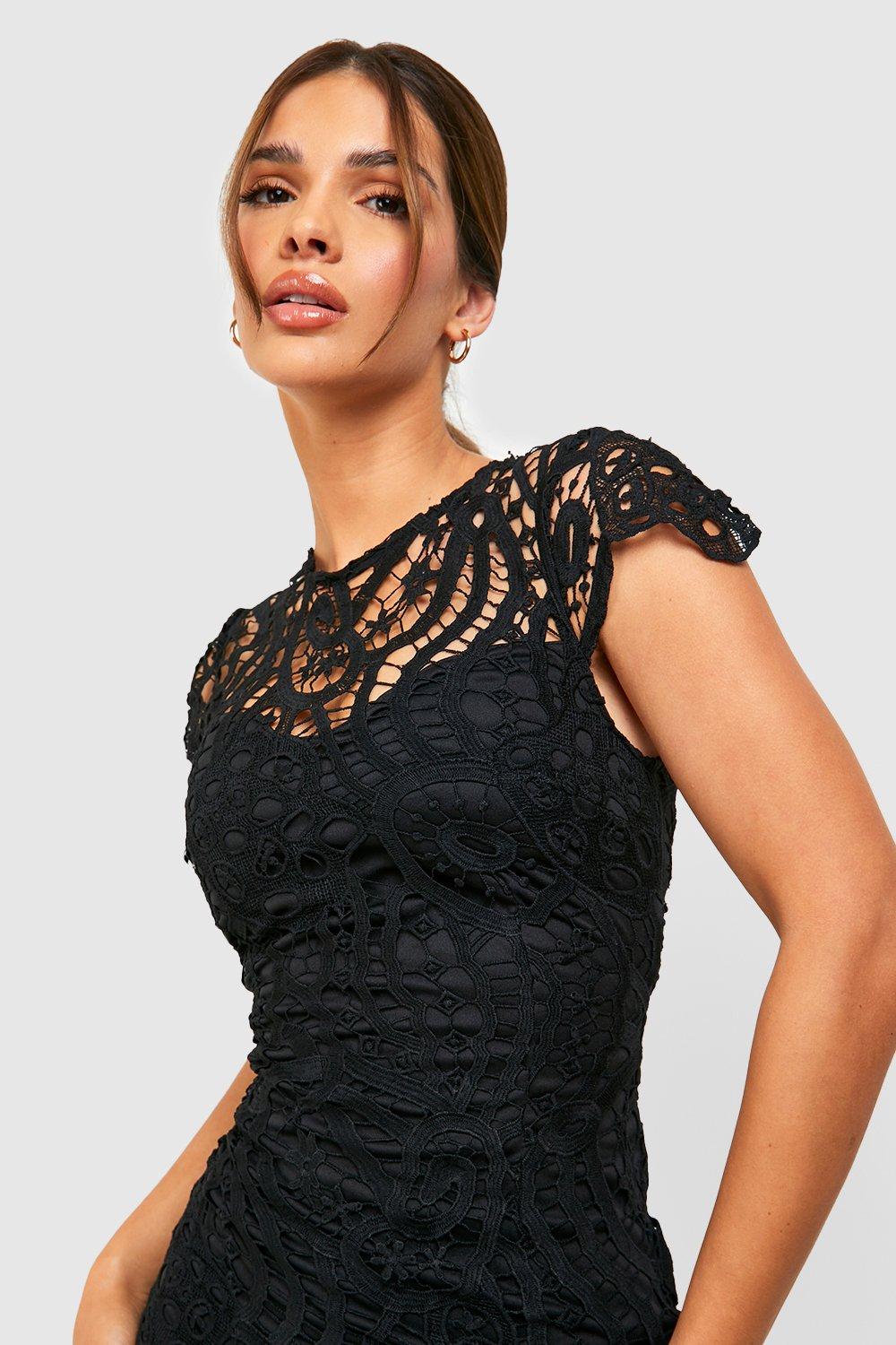 robe dentelle mi longue