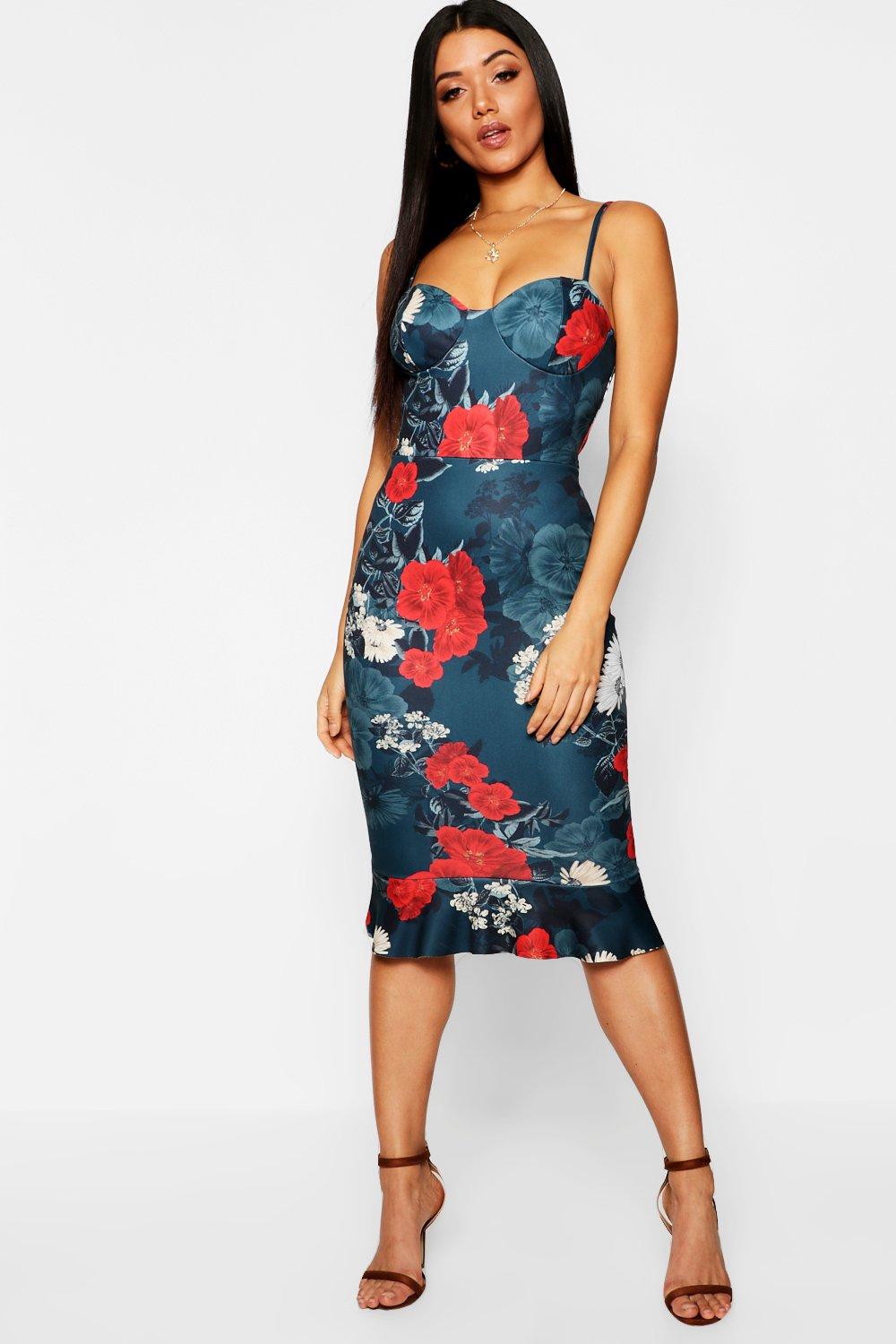 boohoo bustier dress