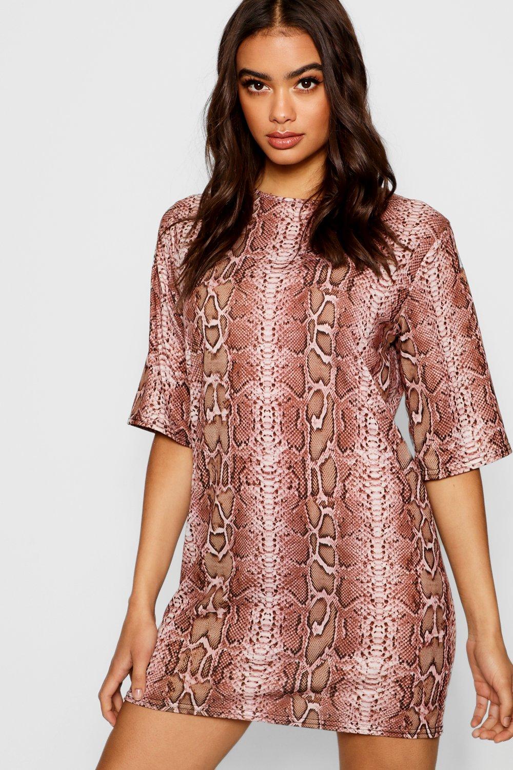 boohoo snake print dress