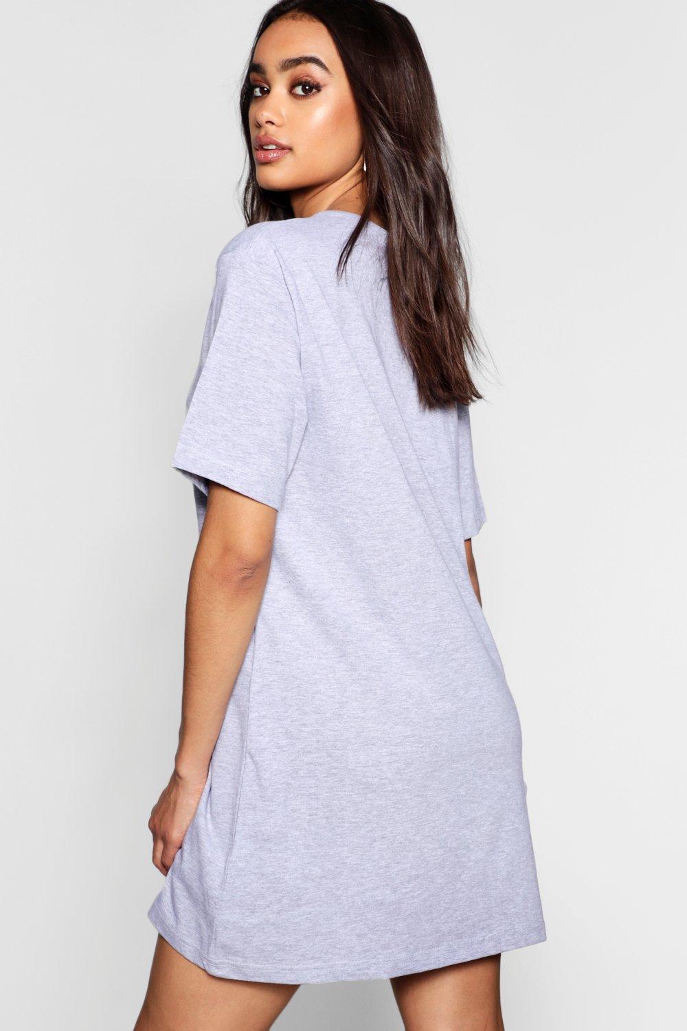 cotton vneck tshirt dress