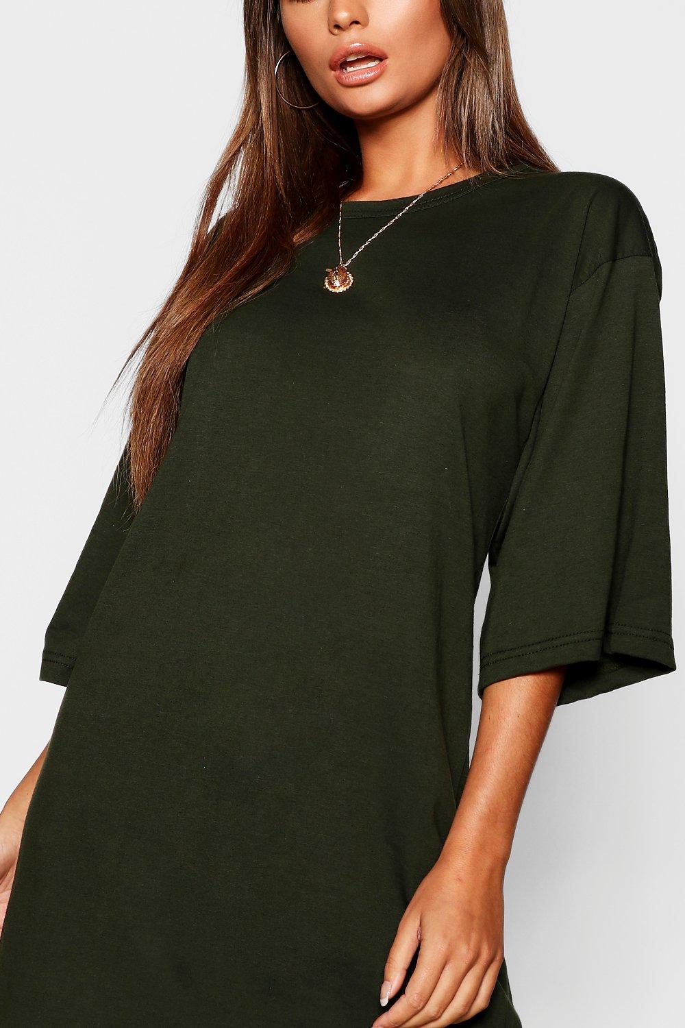 Quarter sleeve store t shirt dress