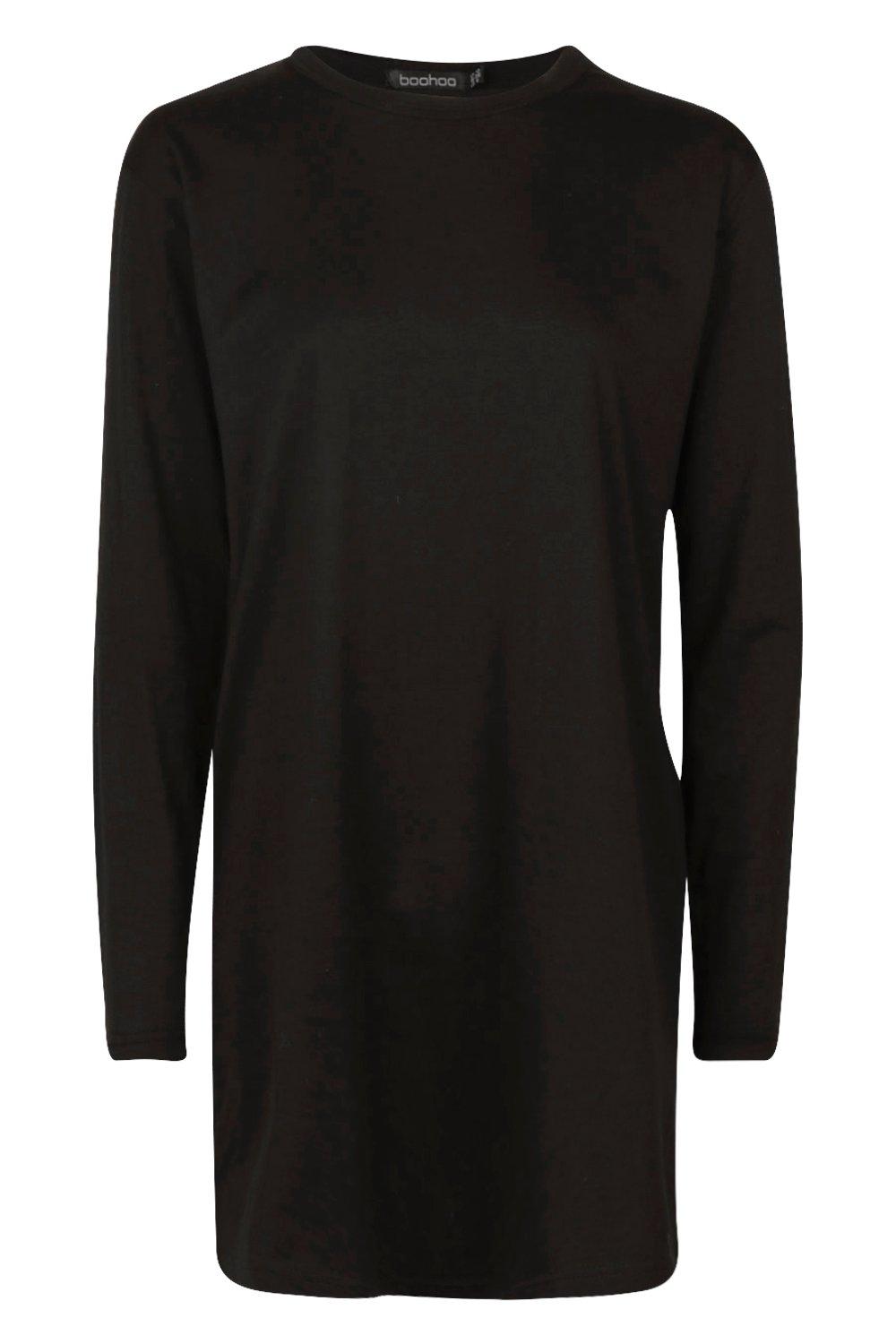 long sleeve cotton t shirt dress
