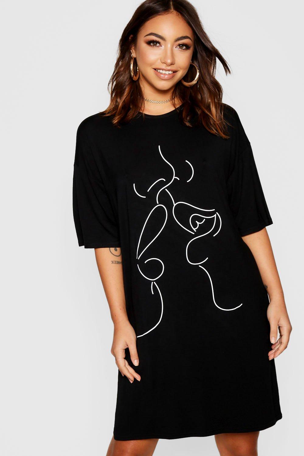 kiss t shirt dress