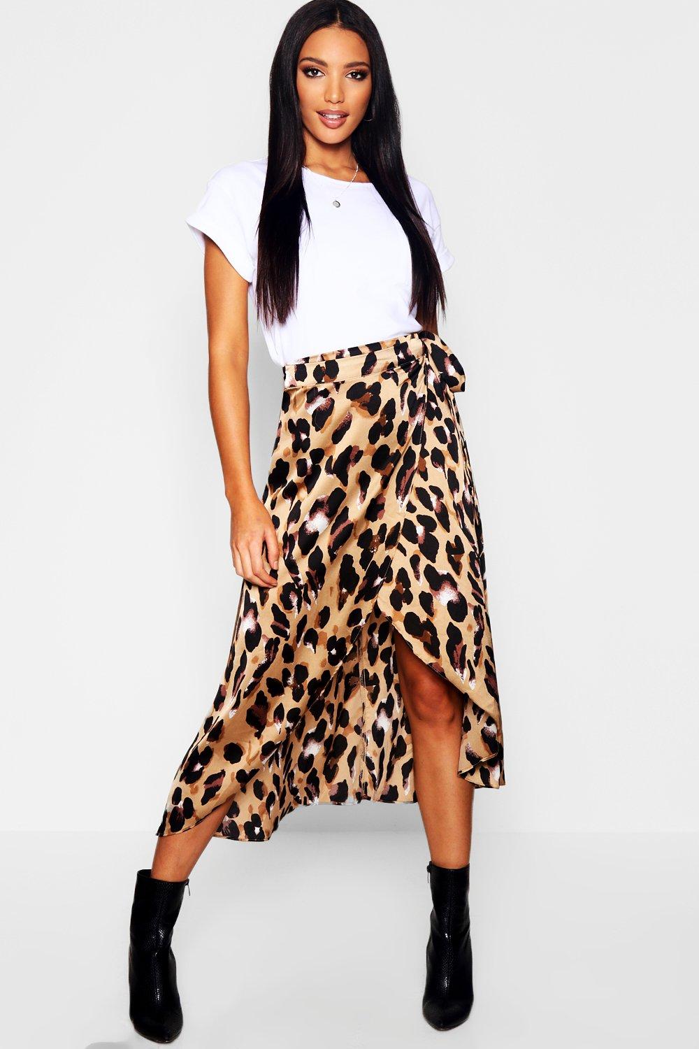 animal print skirt boohoo