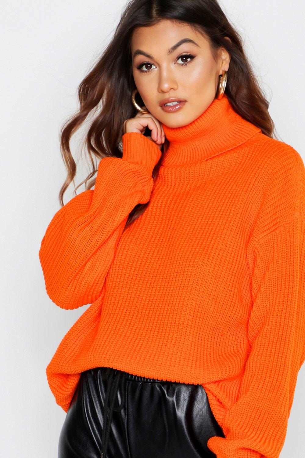 Mustard Roll Neck Chunky Knit Jumper PrettyLittleThing, 51% OFF