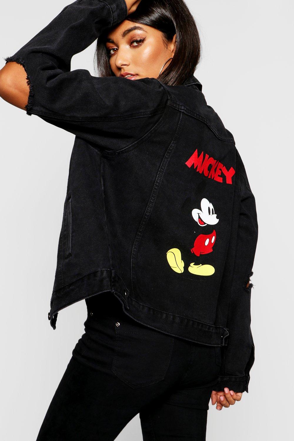 Disney Mickey Graphic Denim Jacket | boohoo