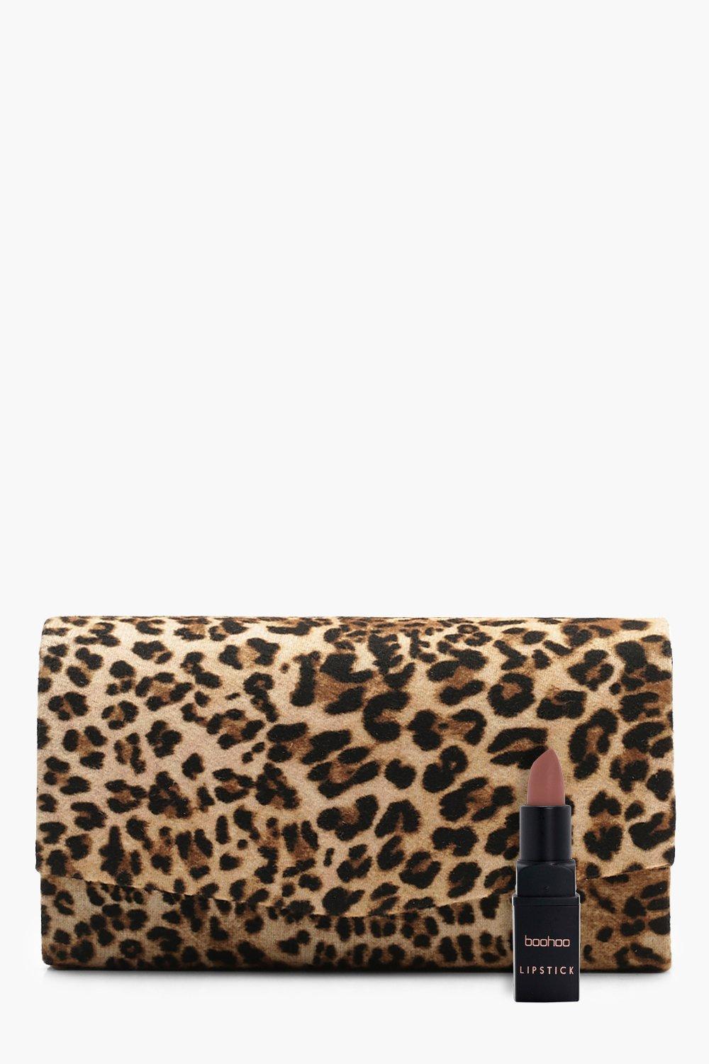 Leopard clutch wallet