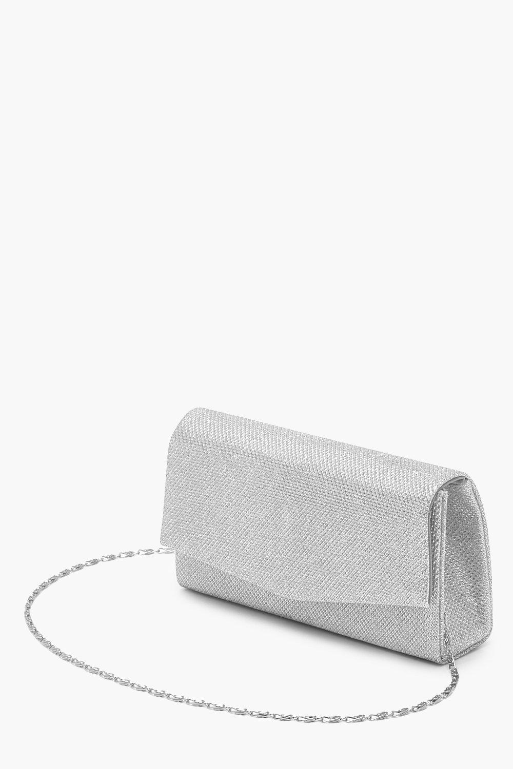 Silver glitter hot sale evening bag