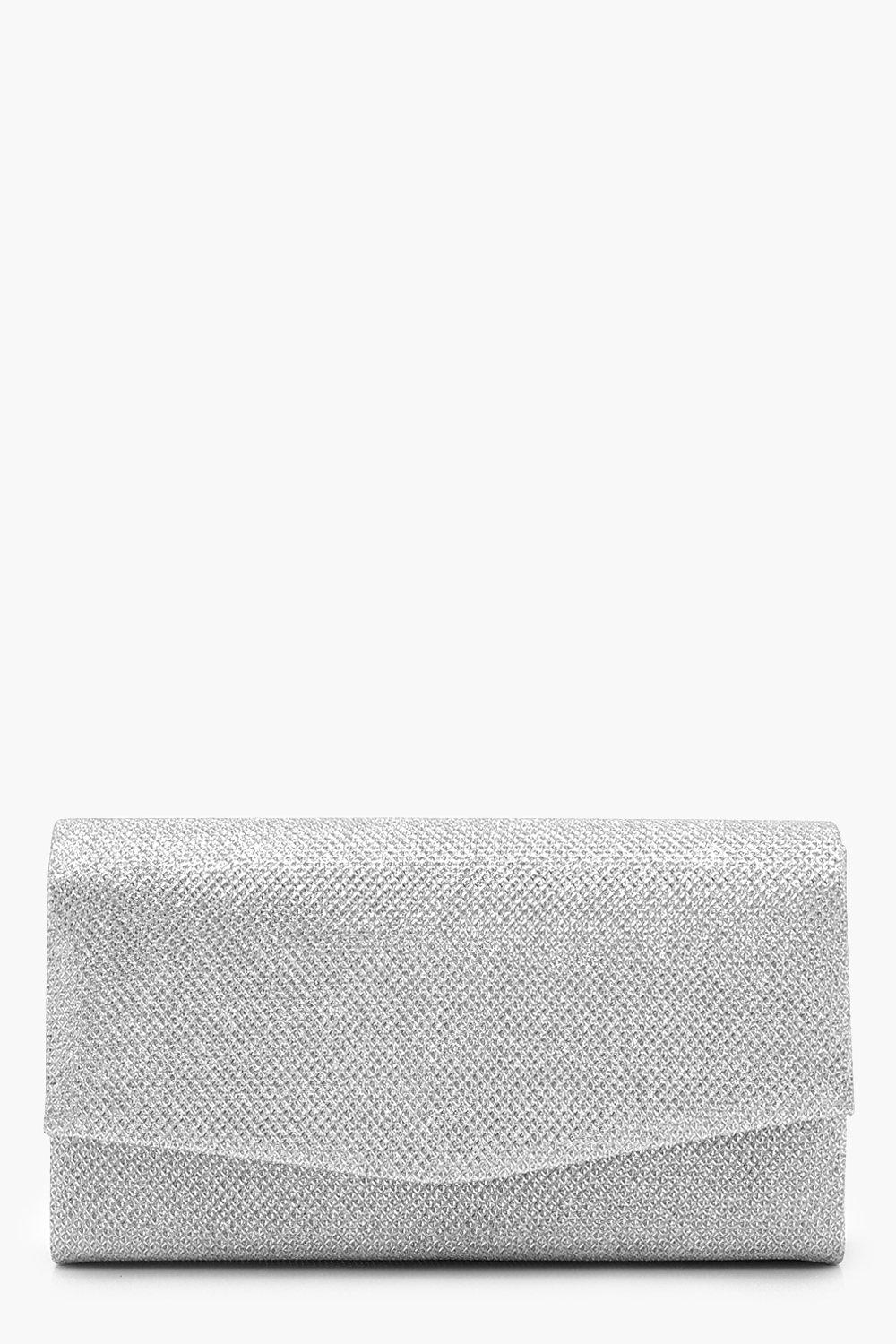 Grey sparkly clutch bag sale