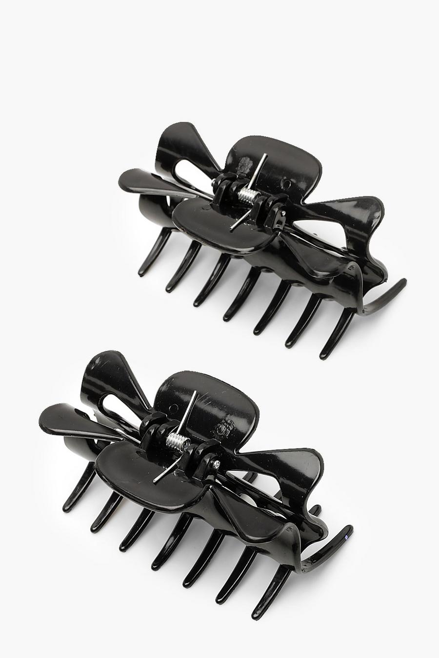 Black Svarta hårklämmor (2-pack) image number 1
