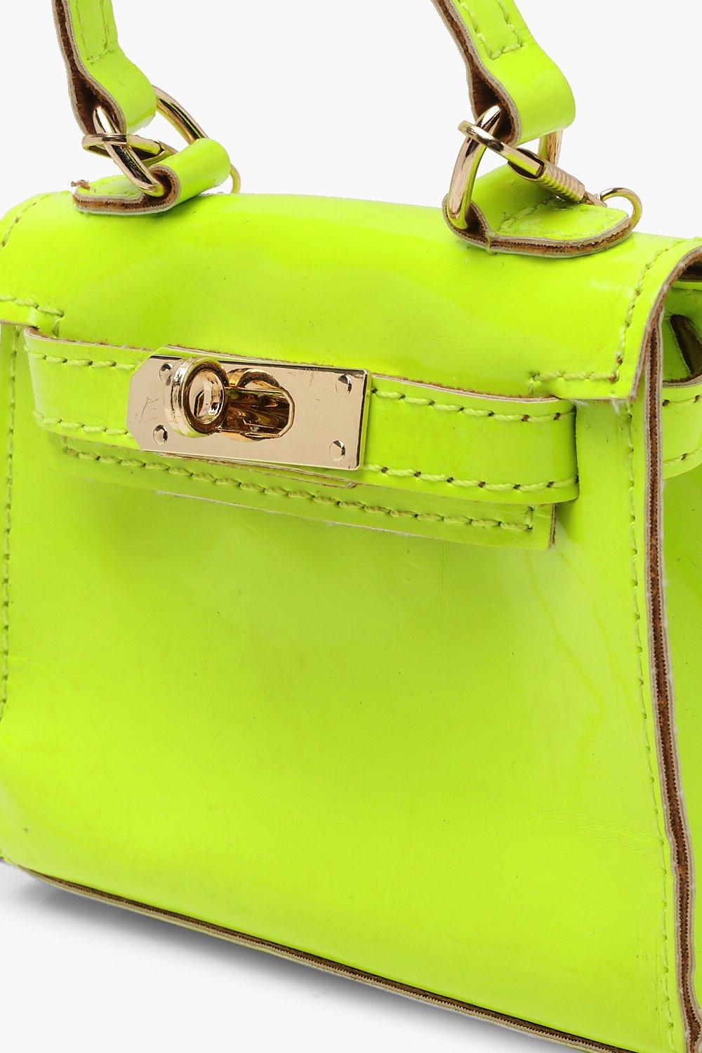 Neon green shop mini purse