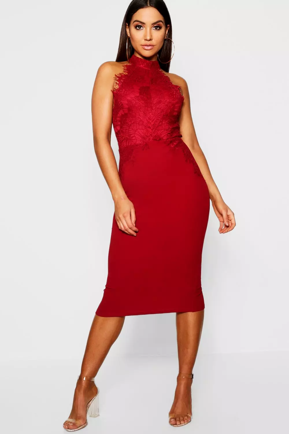 Boohoo eyelash shop lace bodycon dress