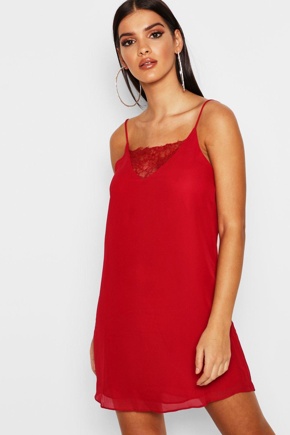 chiffon slip dress