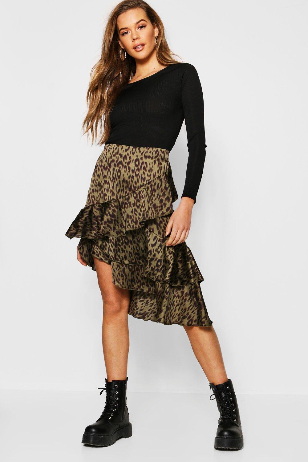 animal print skirt boohoo