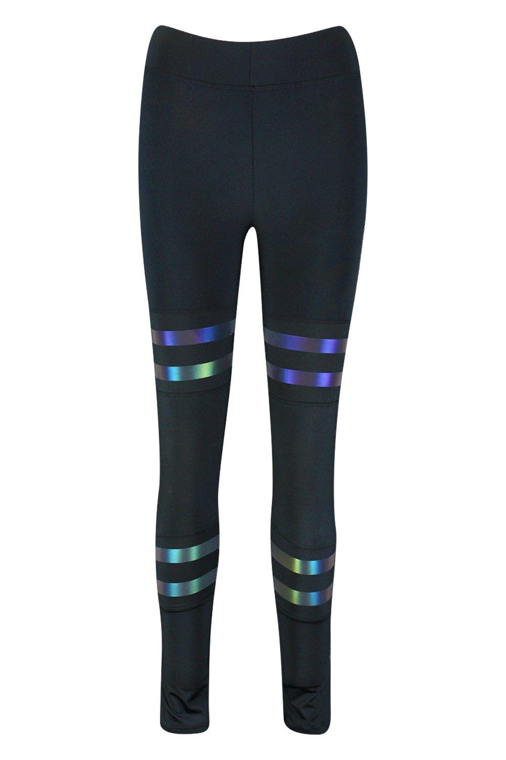 Fit Iridescent Stripe Running Leggings