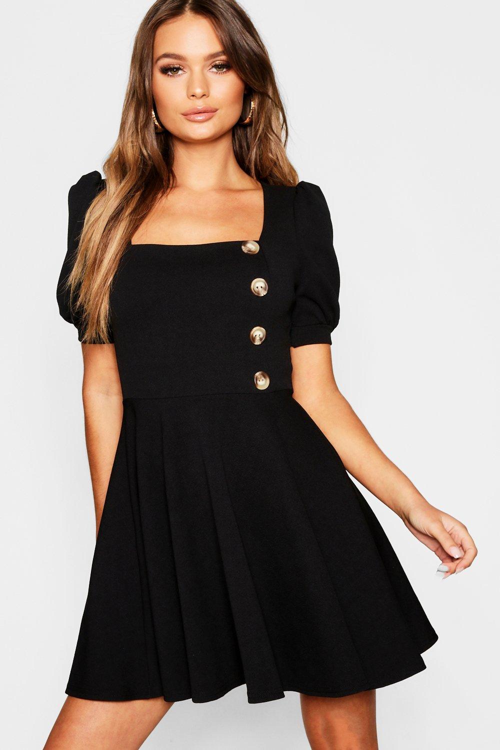 boohoo button down dress