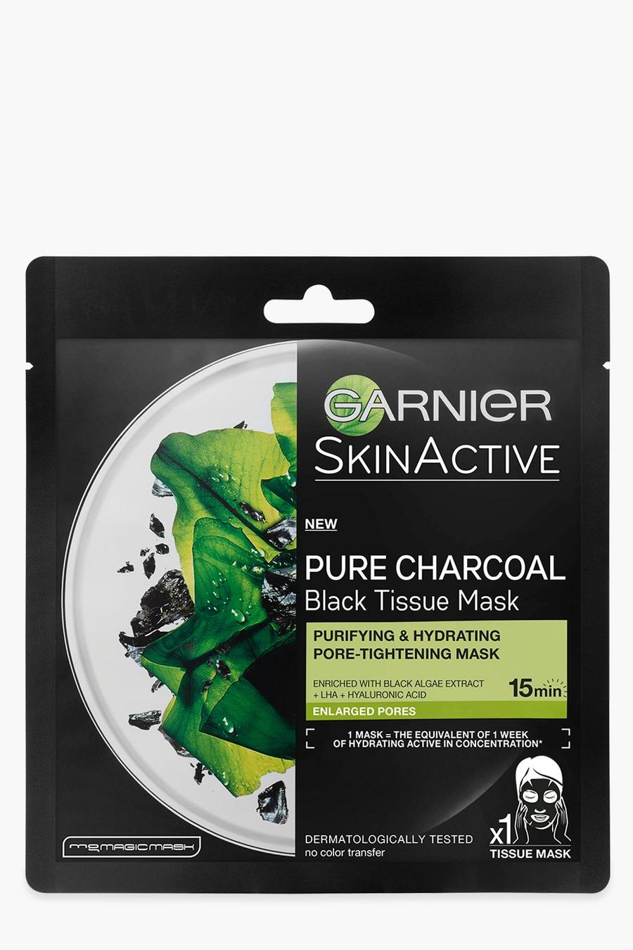 Clear klar Garnier Pure Charcoal and Black Tea Sheet Mask, 28g