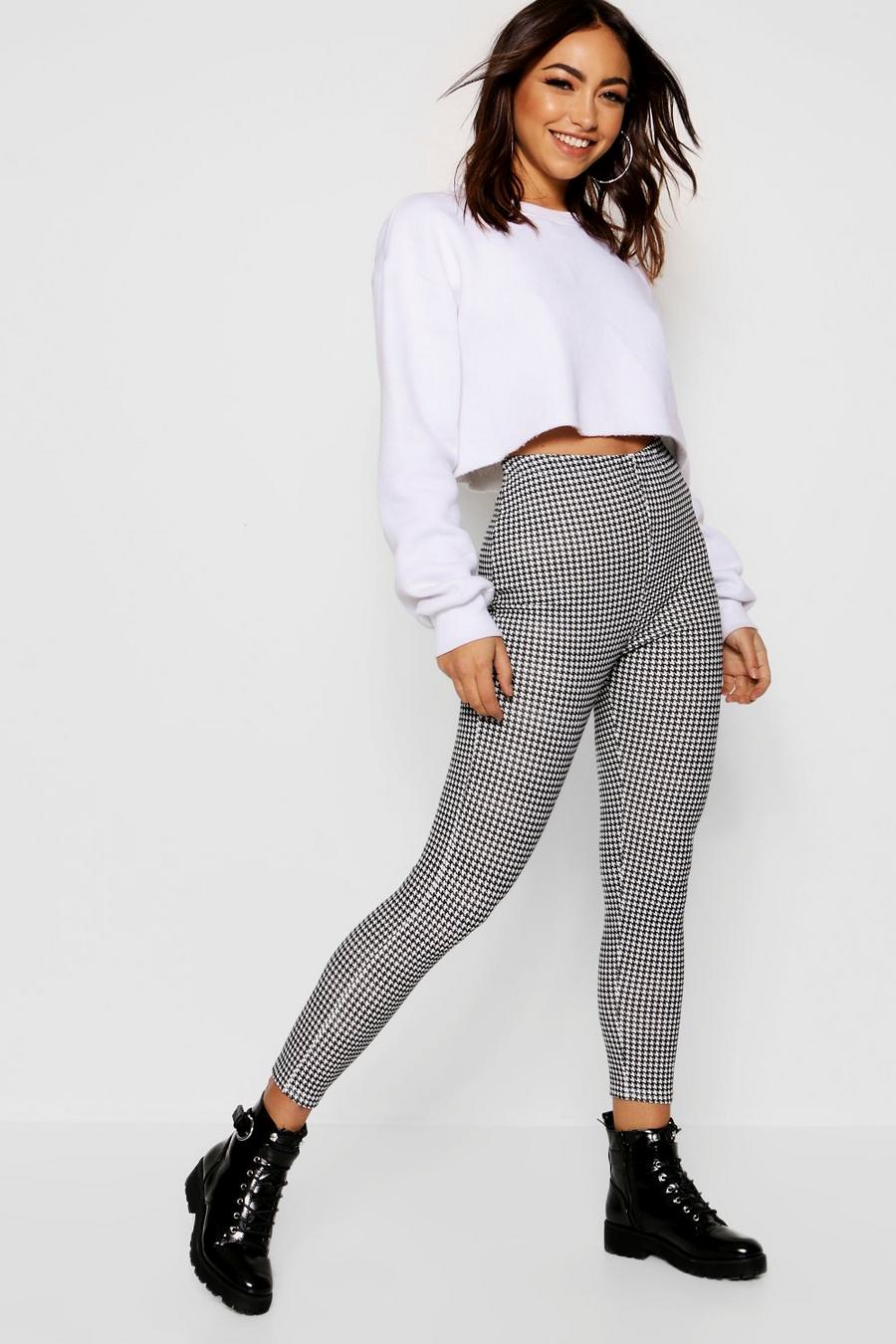 Dogtooth Crepe Leggings image number 1
