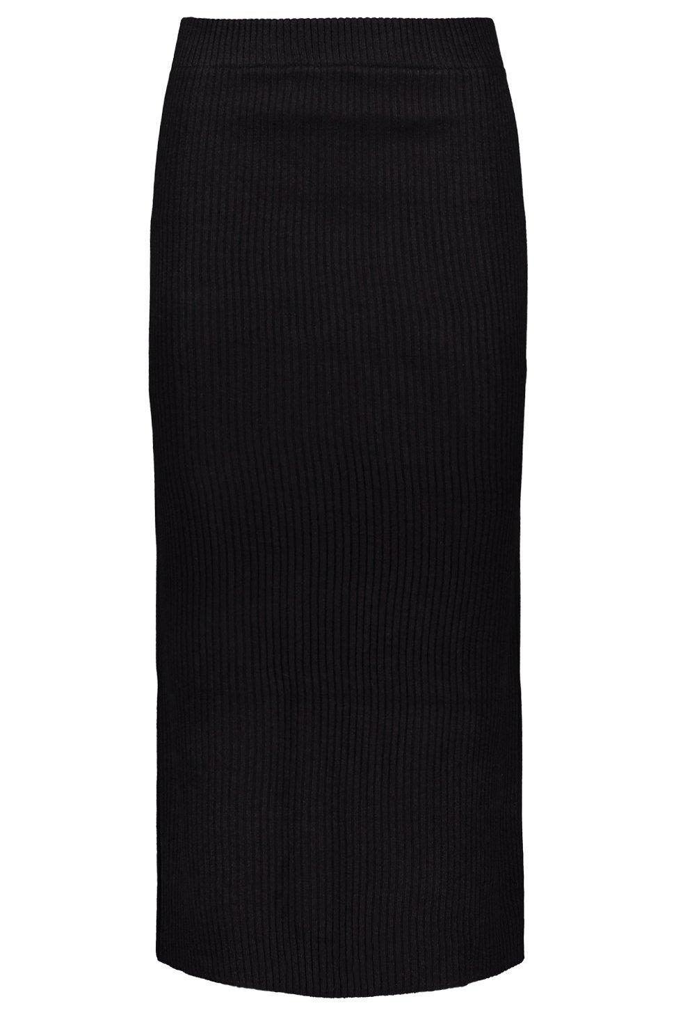black knit maxi skirt