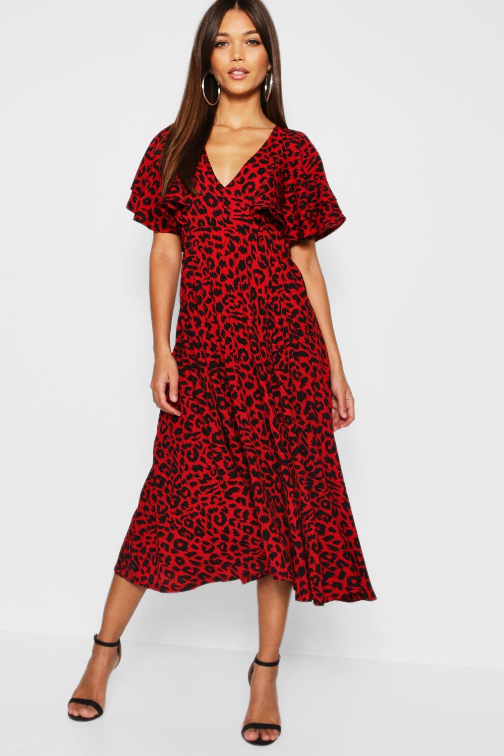 boohoo red leopard print