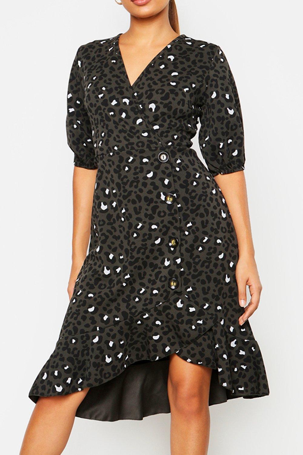 boohoo animal print shift dress