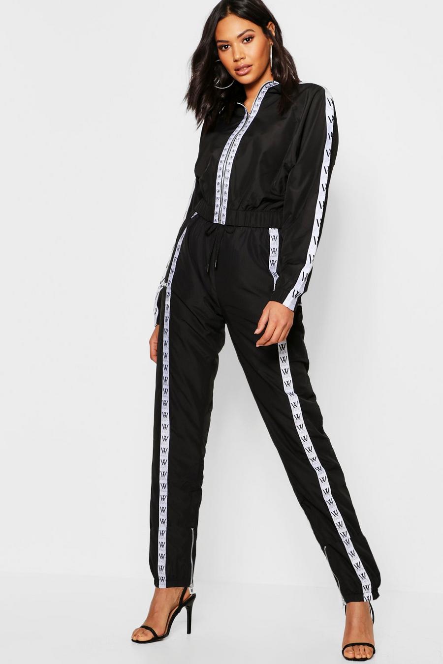 Mono Sports Tape Track Zipped Track Pants image number 1