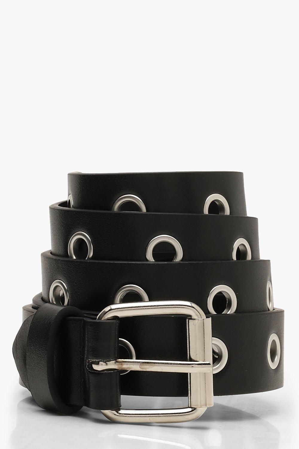 eyelet black belt