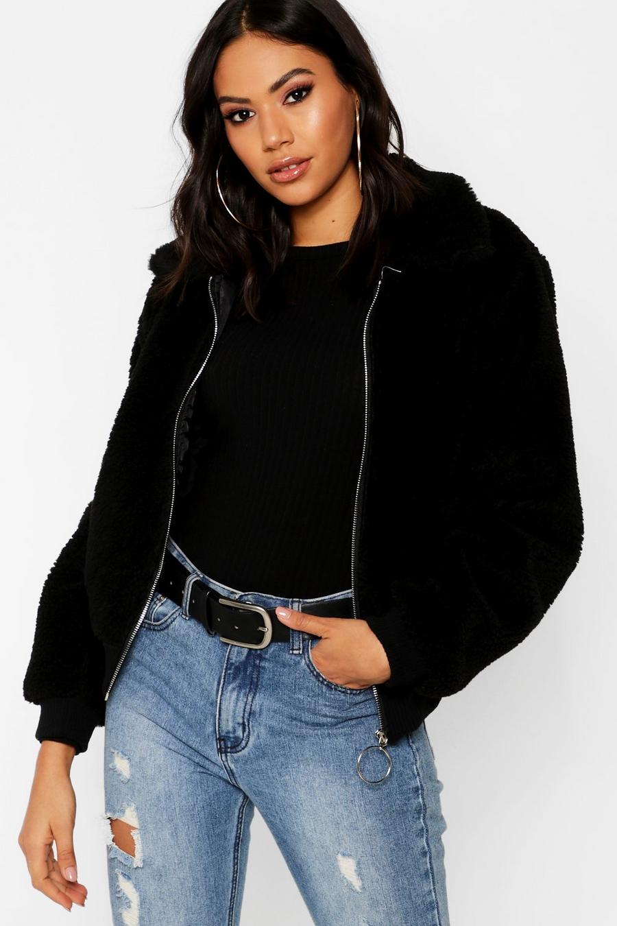 Teddy Faux Fur Trucker Jacket image number 1