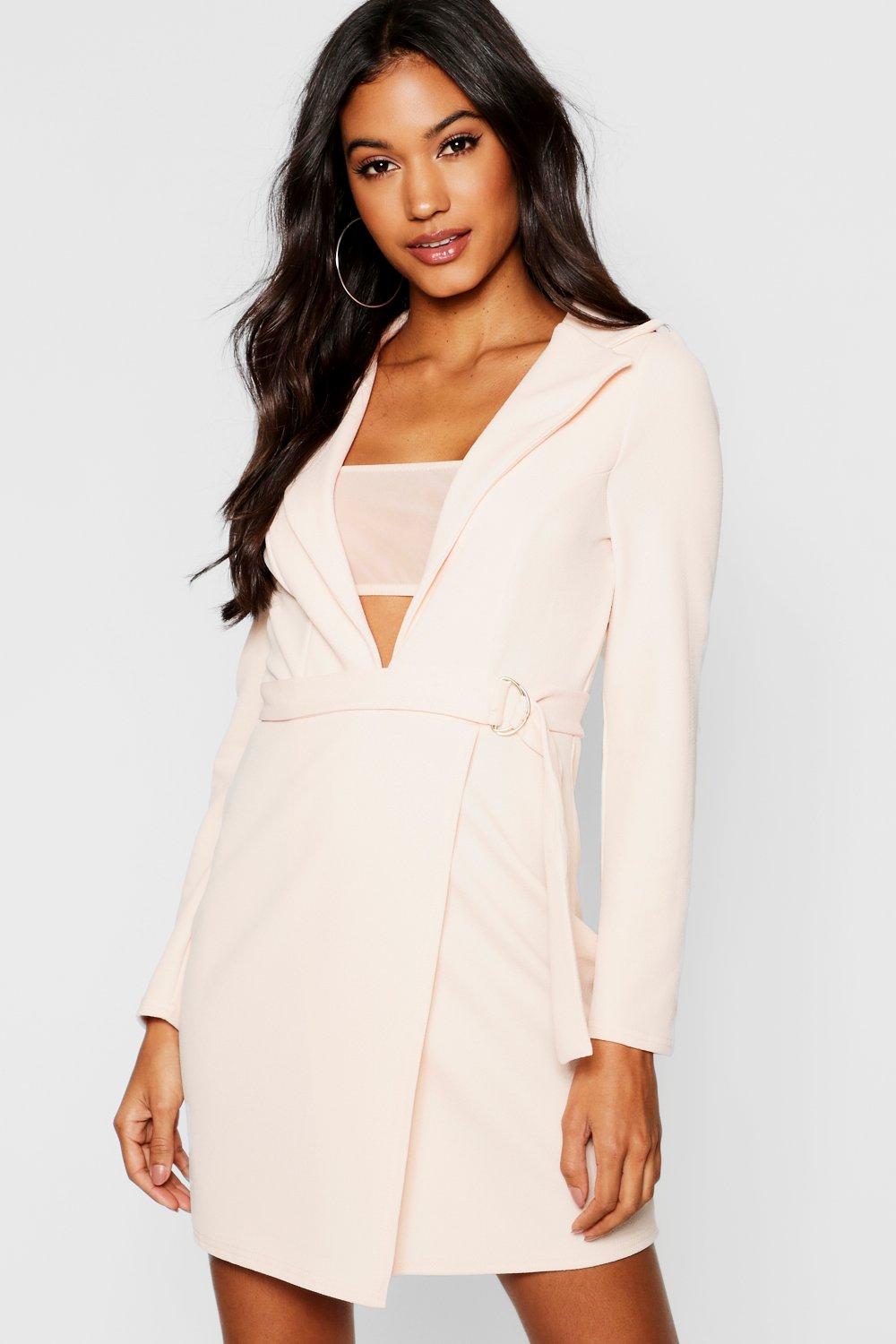 mesh blazer dress