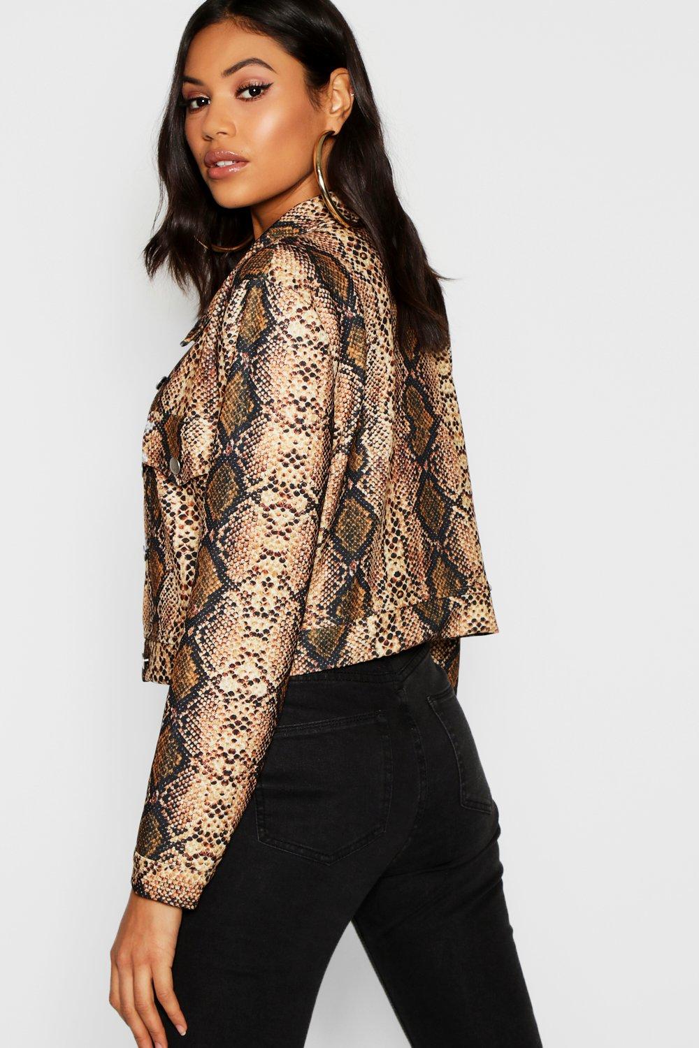 Boohoo snake print on sale jacket