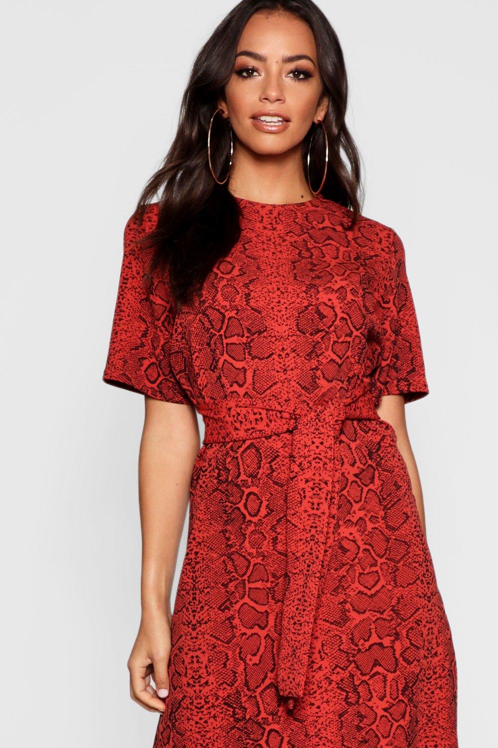 Snakeskin on sale dress boohoo