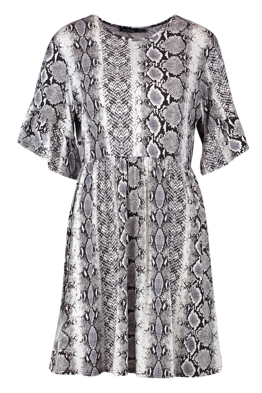 boohoo snakeskin dress