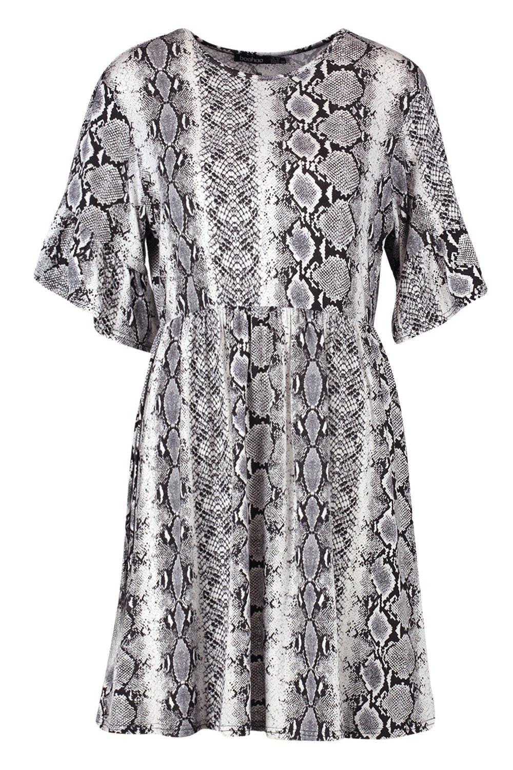 boohoo snake print dress